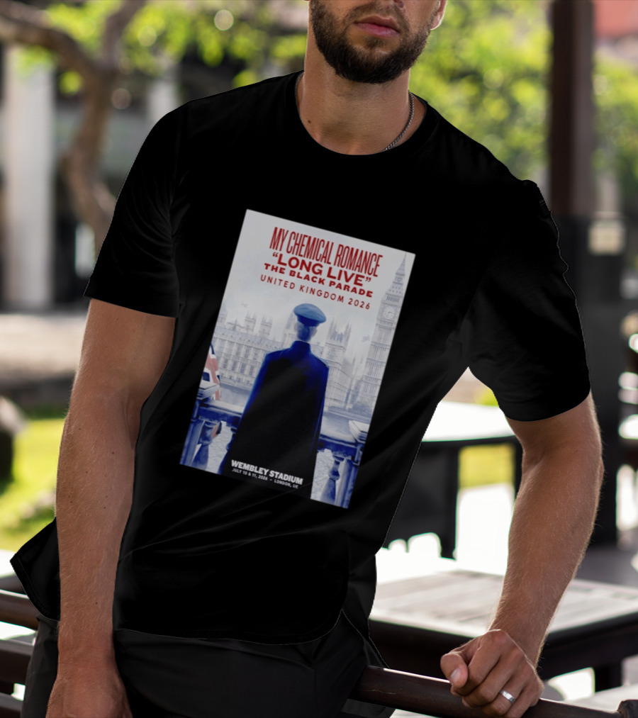 My Chemical Romance Long Live The Black Parade United Kingdom 2026 Wembley Stadium July 10 To 11 London UK T-Shirt