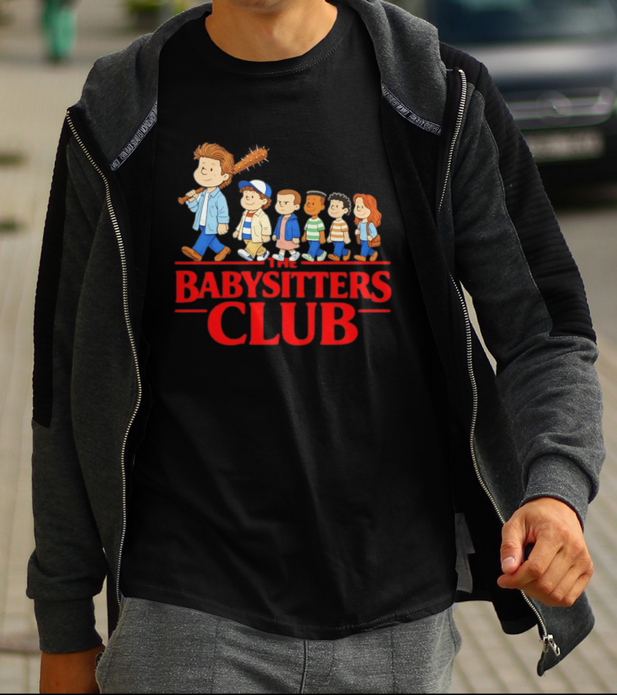 The Babysitters Club Stranger Things Mashup Characters Walking T-Shirt
