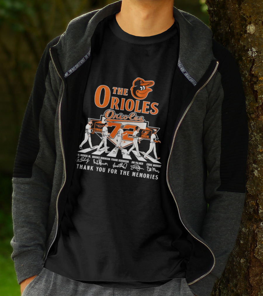 The Orioles 72 Thank You For The Memories MLB Legends T-Shirt