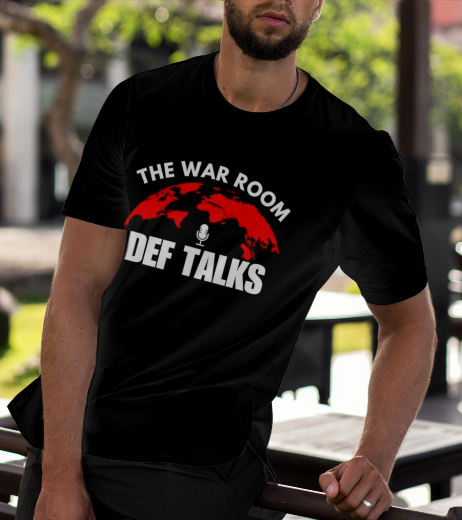 The War Room Def Talks Red World Map Microphone T-Shirt