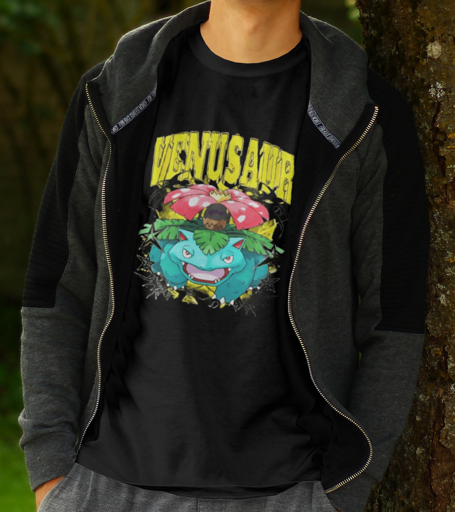 Venusaur Grass Poison Type Pokemon Anime T-Shirt