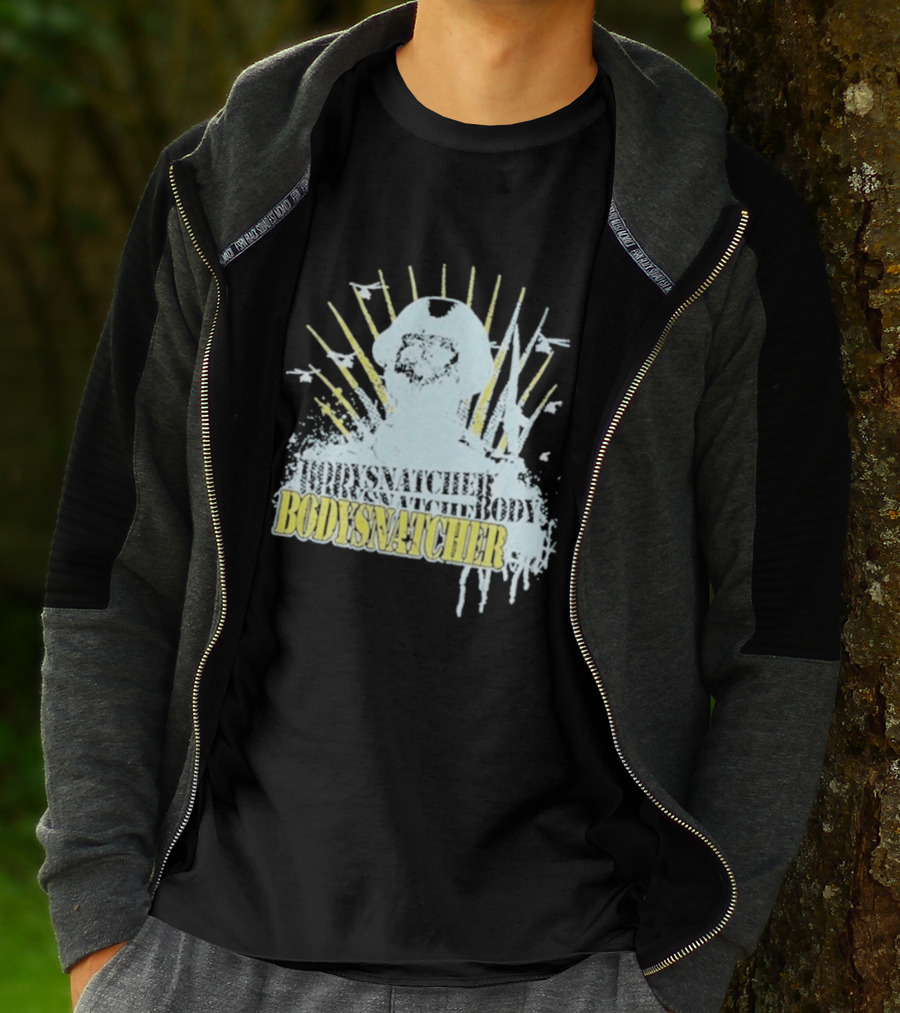 Bodysnatcher Helicopter Pilot Silhouette Sunburst T-Shirt