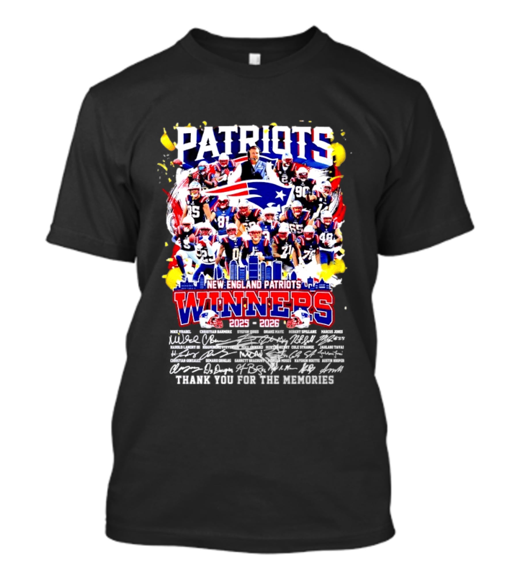 Patriots New England Patriots Winners 2025 2026 Thank You For The Memories T-Shirt