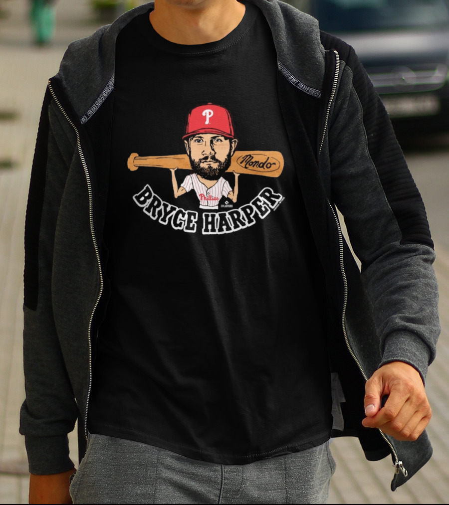 Philadelphia Phillies Bryce Harper Mondo Bat T-Shirt