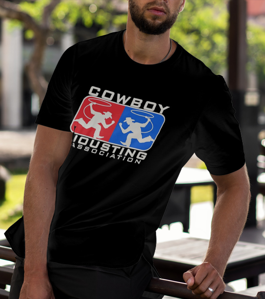 Cowboy Jousting Association Lasso Duel Red Blue Classic Competition T-Shirt