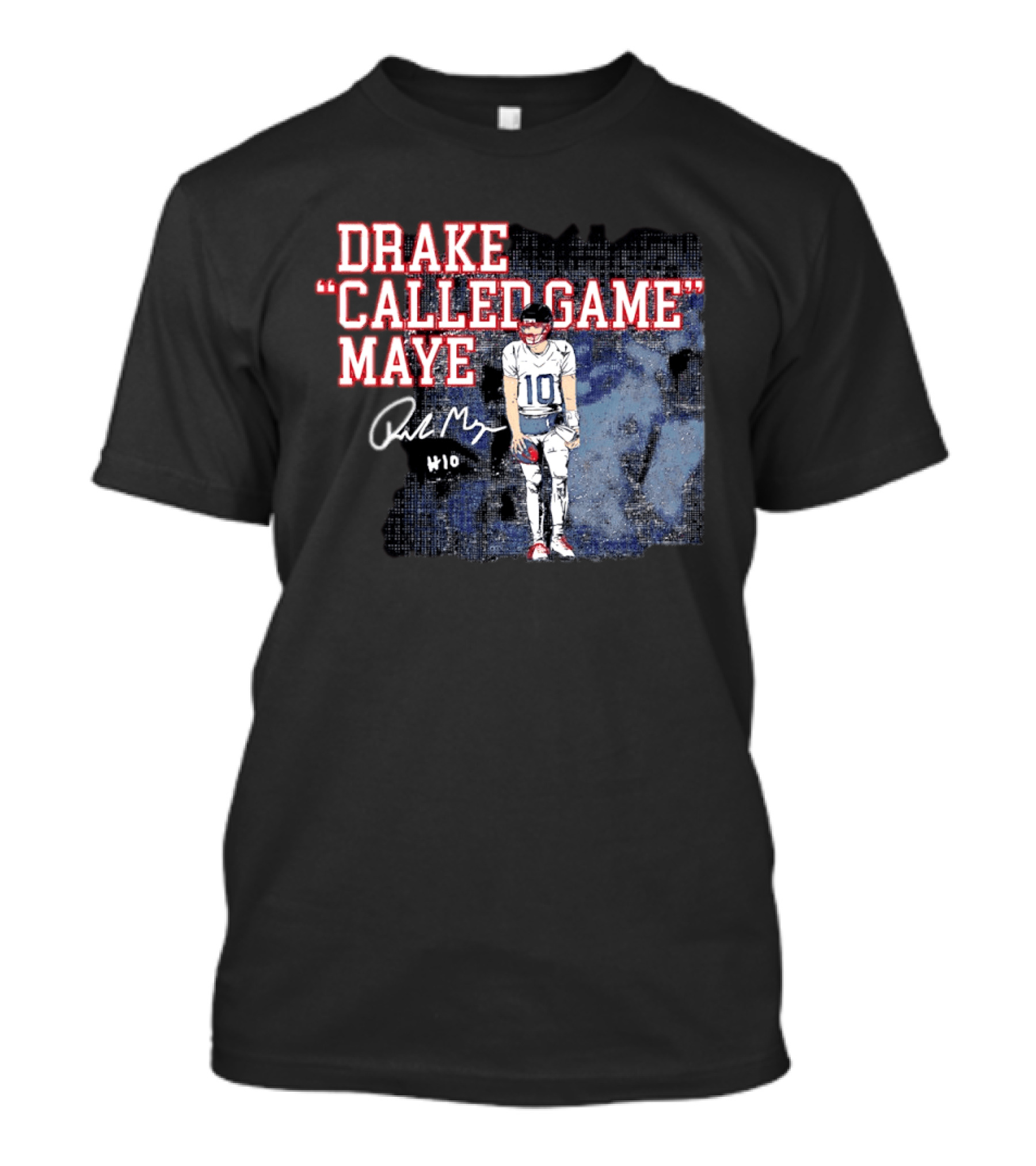 Drake "Called Game" Maye #10 New England Patriots Football T-Shirt