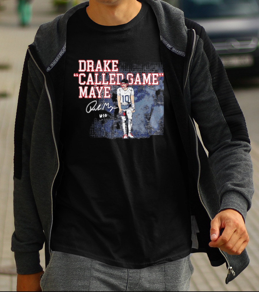Drake "Called Game" Maye #10 New England Patriots Football T-Shirt