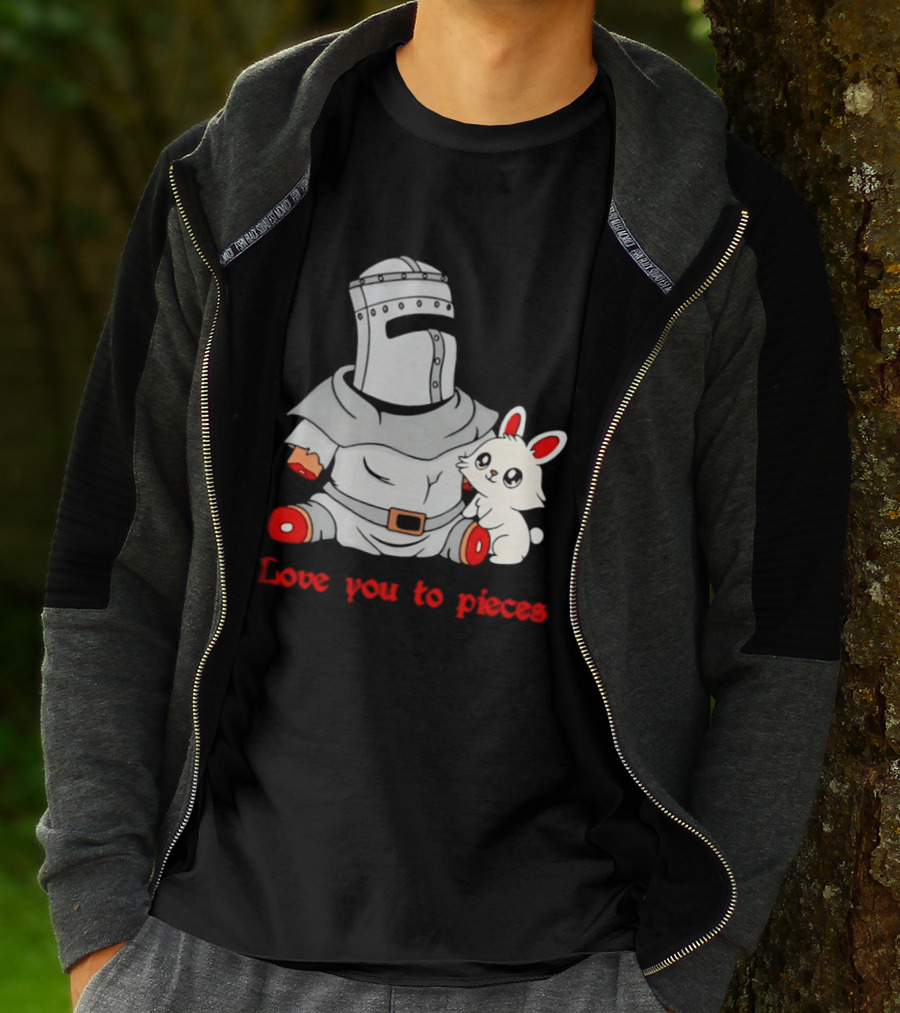 Knight With Amputated Limbs And Bunny Love You To Pieces T-Shirt