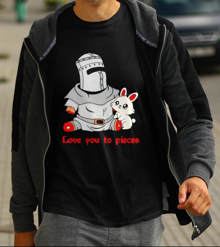 Knight With Amputated Limbs And Bunny Love You To Pieces T-Shirt