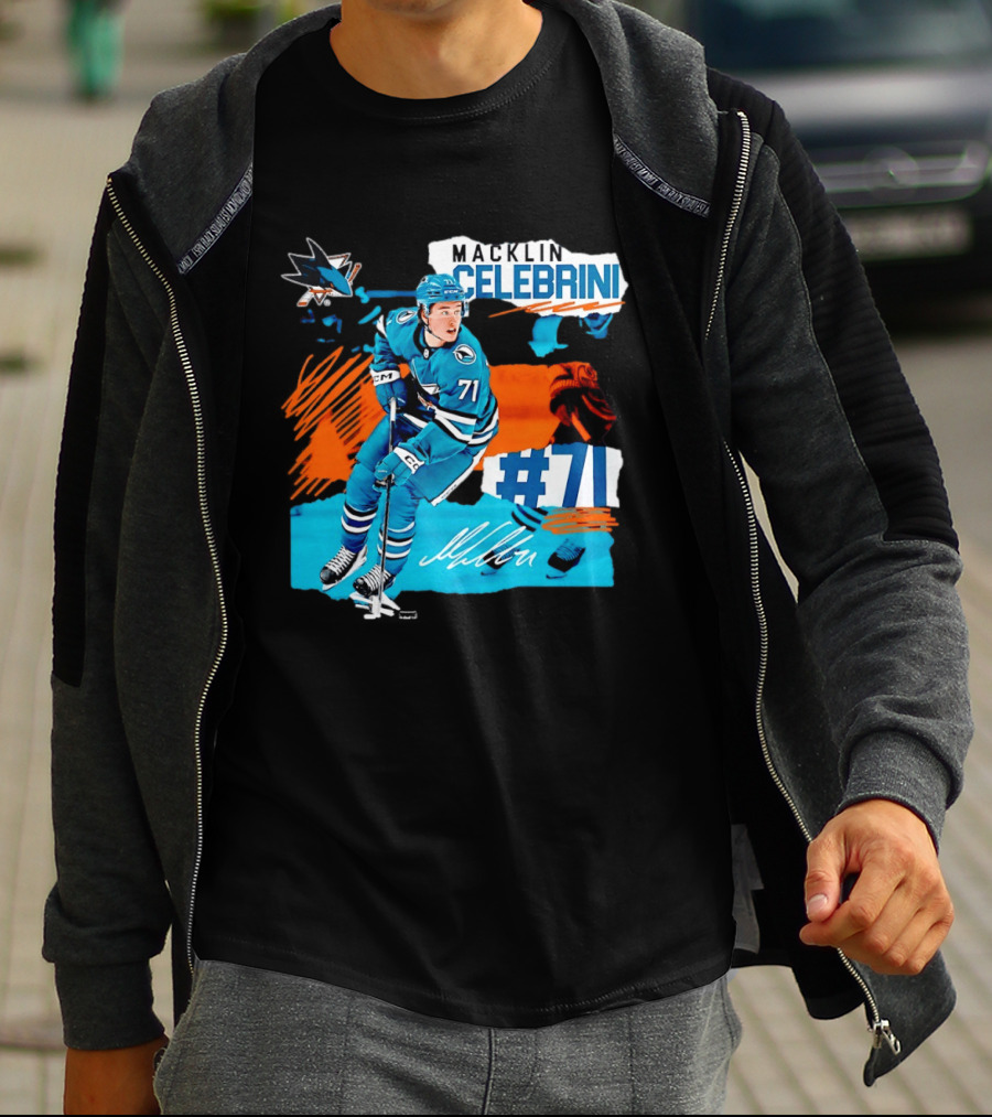 Macklin Celebrini San Jose Sharks Hockey 71 T-Shirt