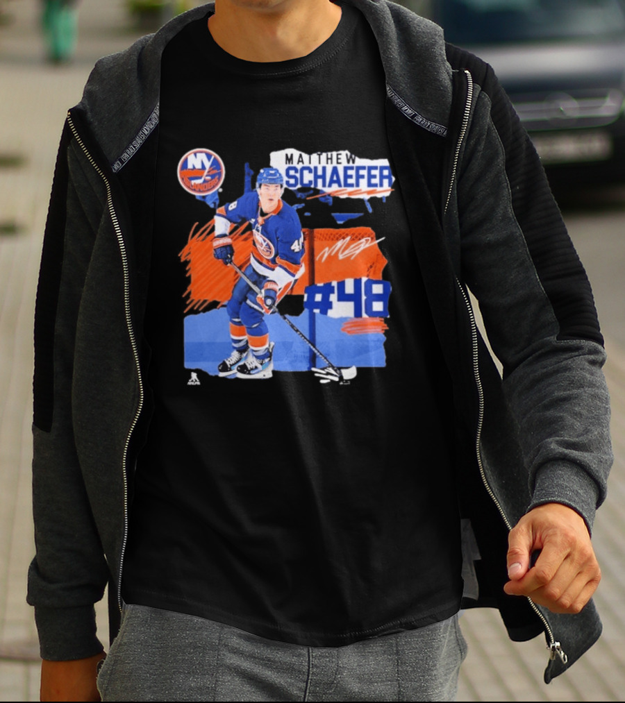 New York Islanders Matthew Schaefer 48 Fresh Ice T-Shirt