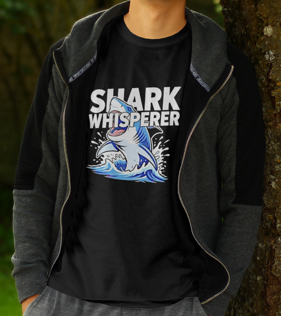 Shark Whisperer Great White Ocean Splash T-Shirt