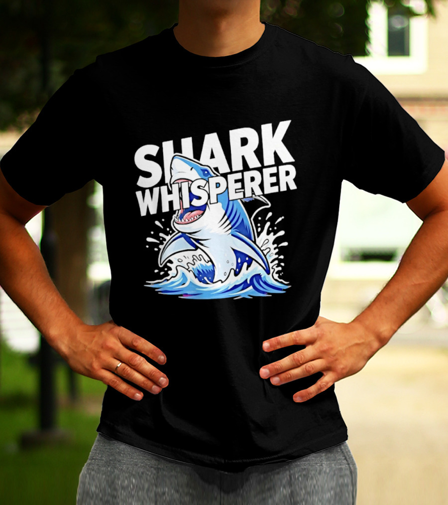 Shark Whisperer Great White Ocean Splash T-Shirt