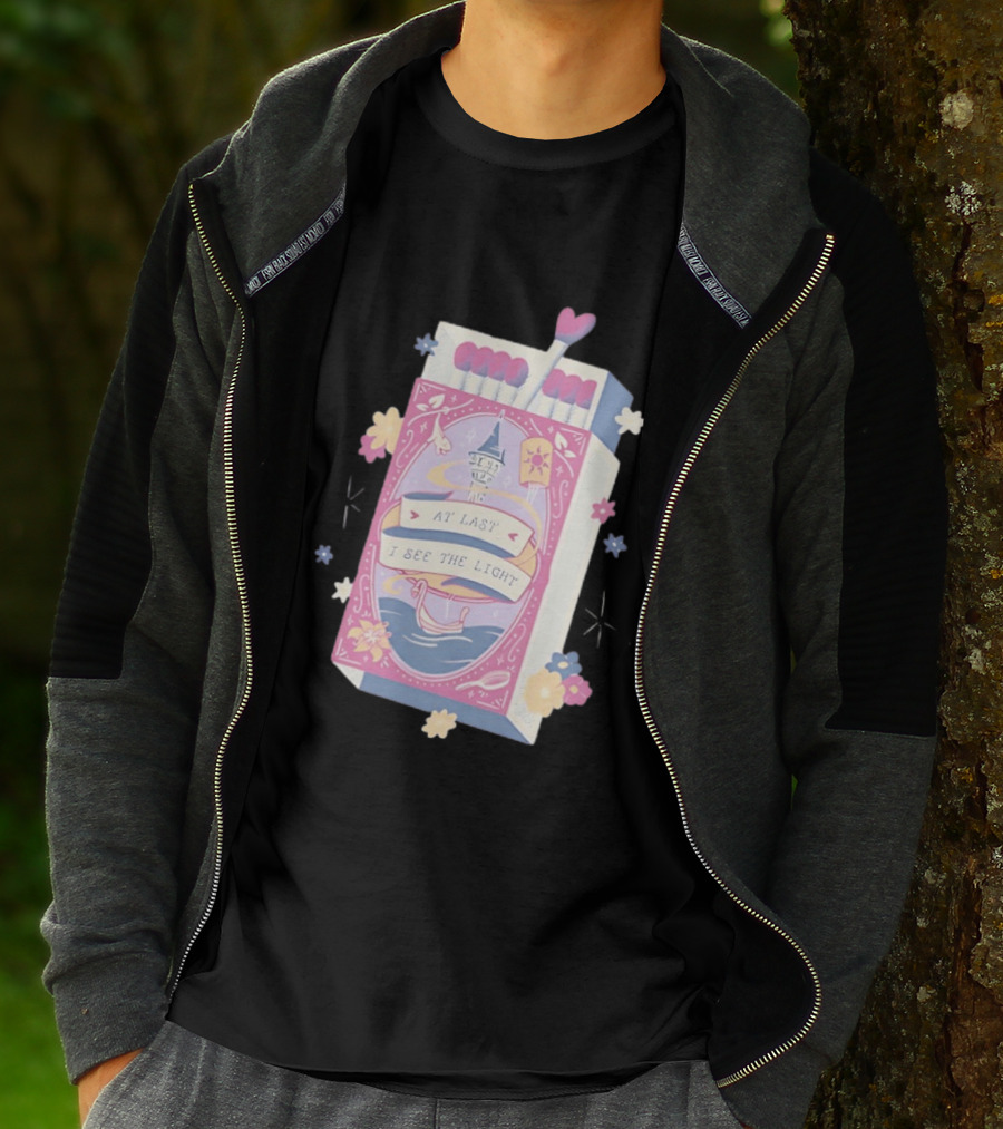 At Last I See The Light Floating Lantern Matchbox Flowers T-Shirt