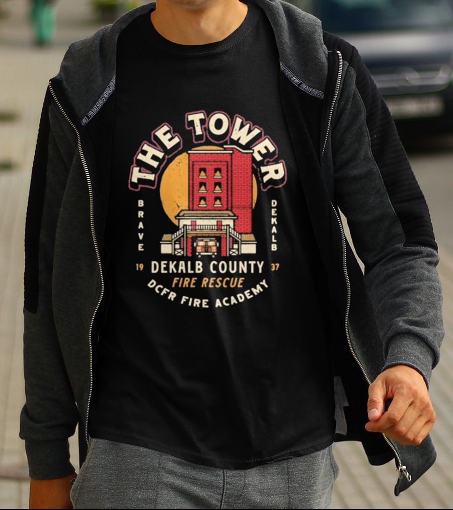 The Tower DeKalb County Fire Rescue Brave Fire Academy 1937 T-Shirt