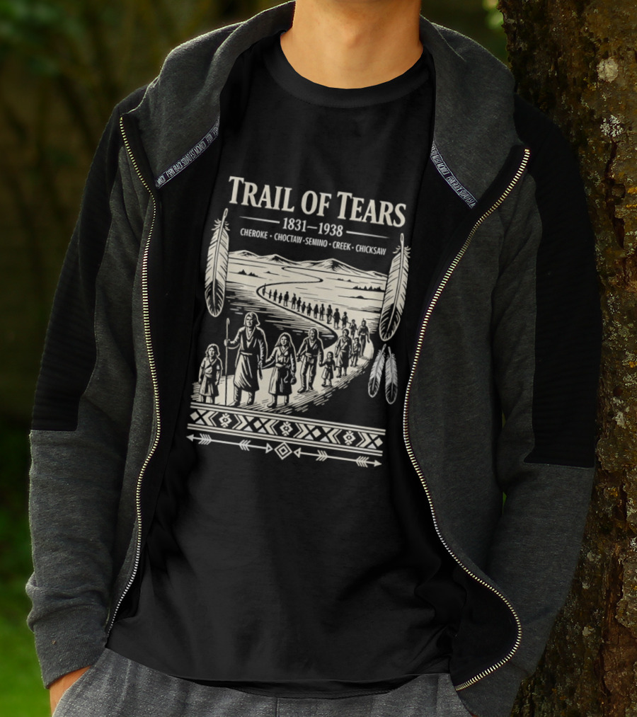 Trail Of Tears 1831 1938 Cherokee Choctaw Seminole Creek Chickasaw T-Shirt