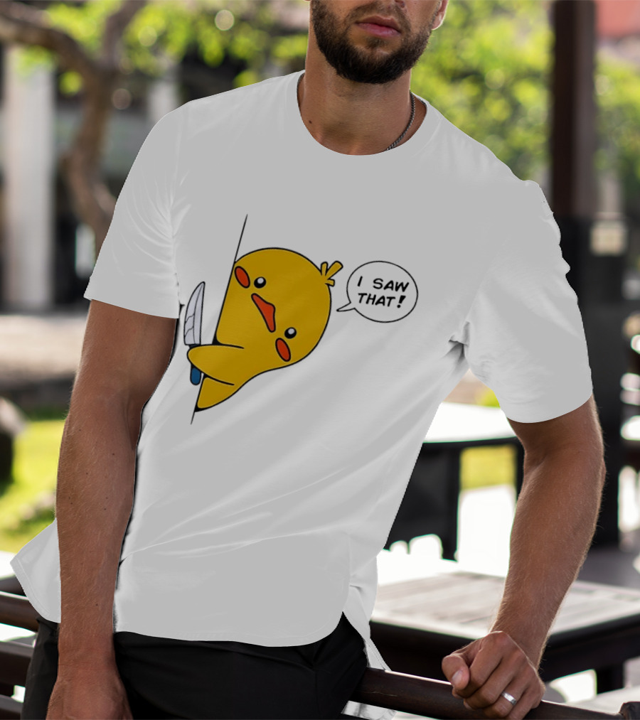 Baby Duck Holding Knife I Saw That Humorous Cartoon Scene T-Shirt