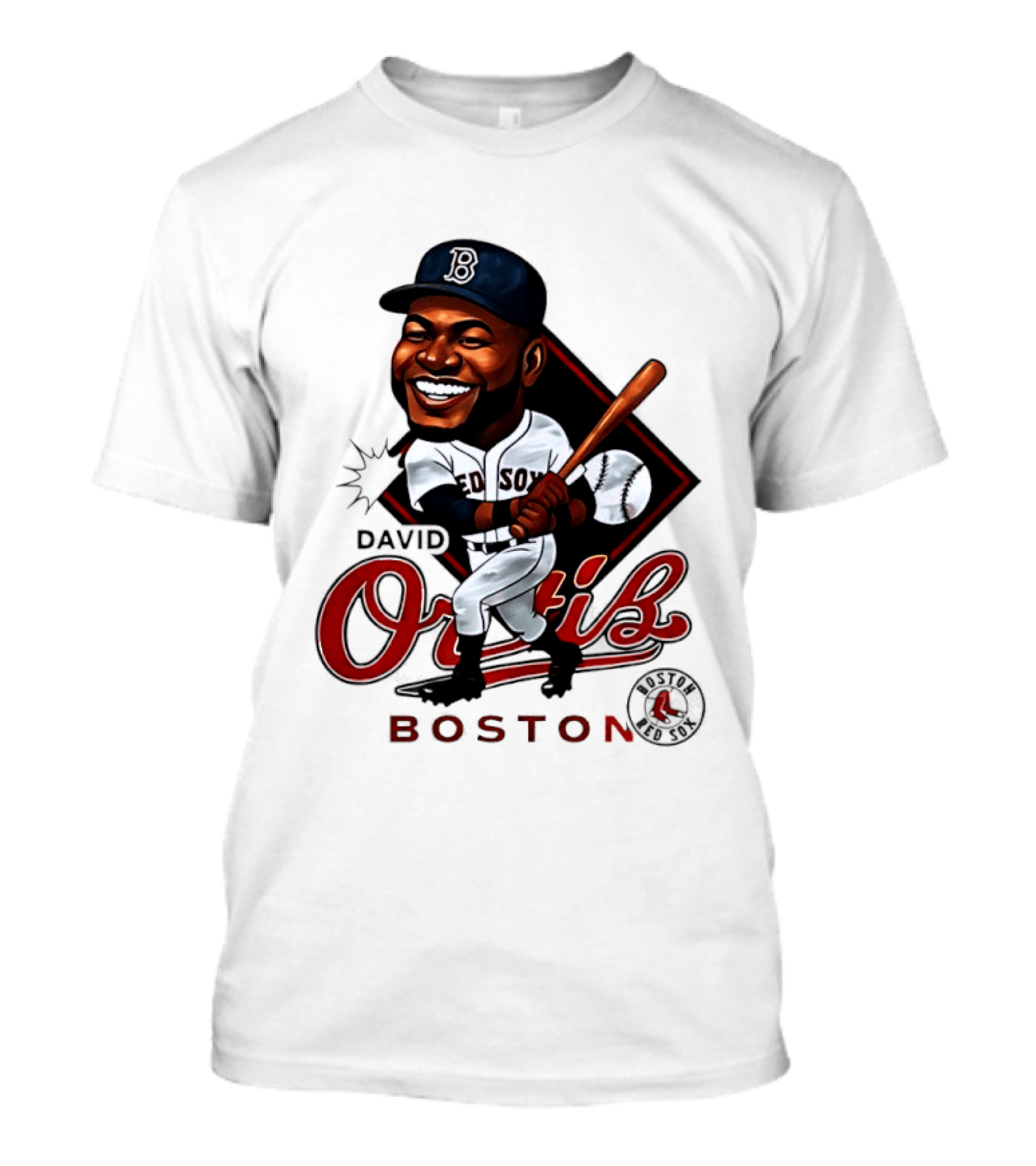 David Ortiz Boston Redsox 34 Legend Caricature T-Shirt
