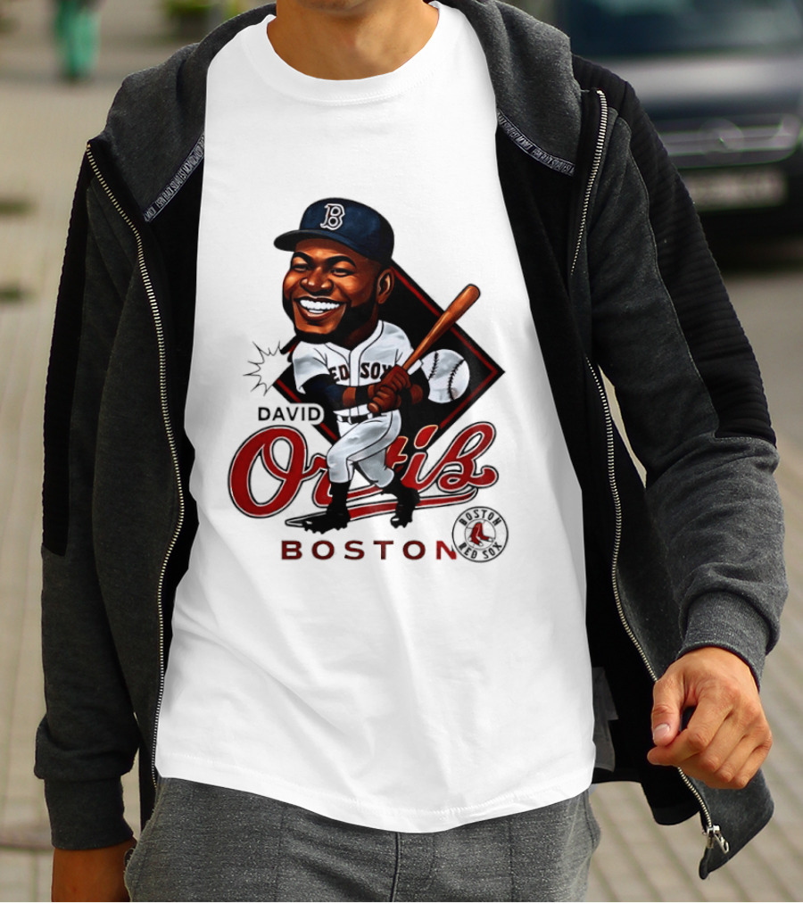 David Ortiz Boston Redsox 34 Legend Caricature T-Shirt