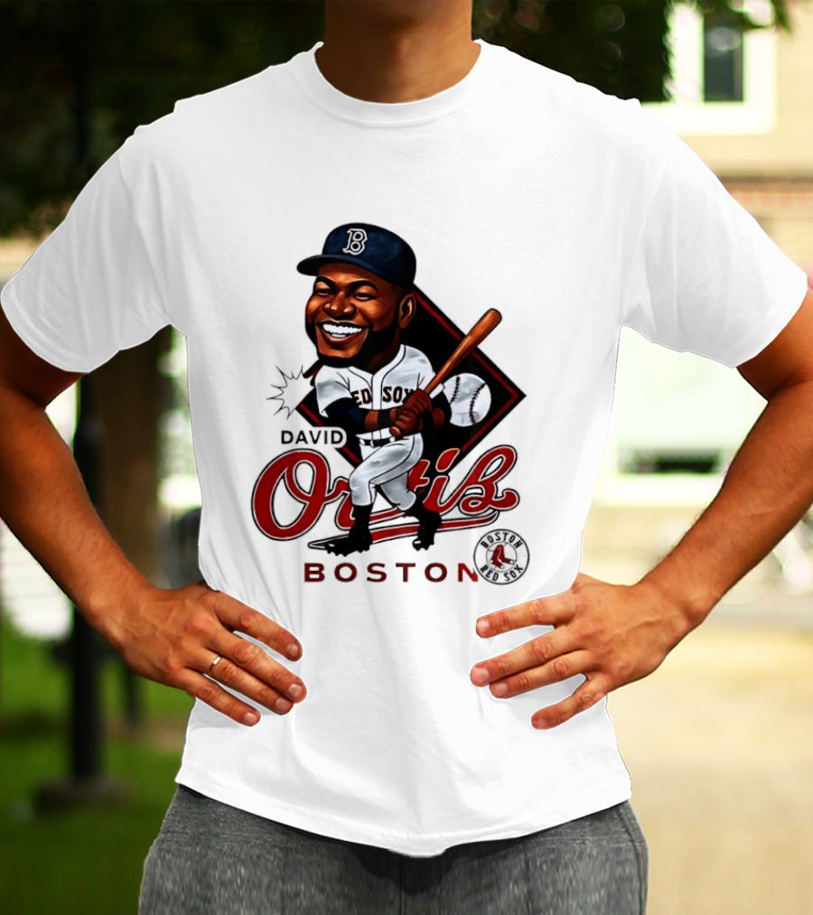 David Ortiz Boston Redsox 34 Legend Caricature T-Shirt