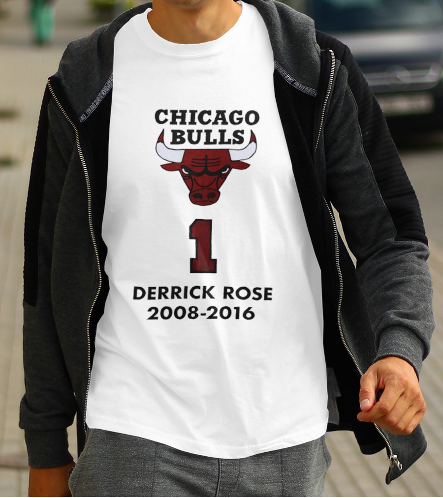 Chicago Bulls Derrick Rose Number 1 2008 2016 T-Shirt