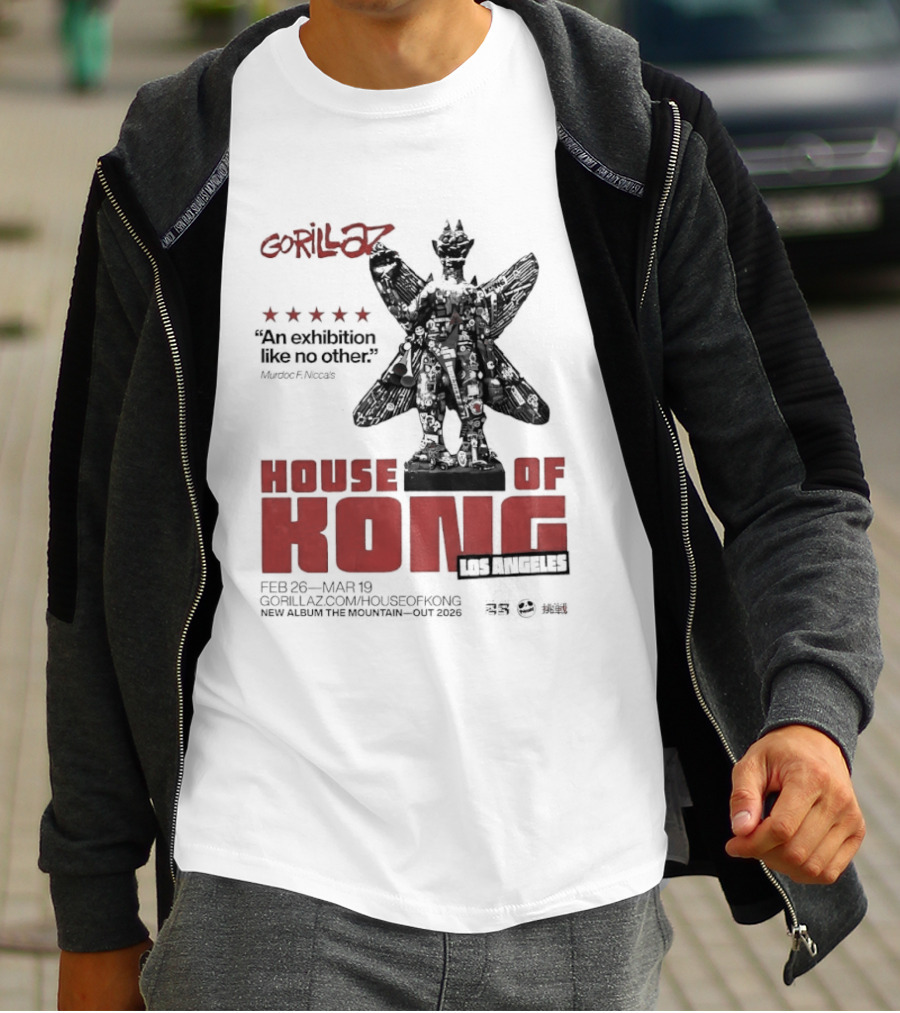 Gorillaz House Of Kong Los Angeles 2026 Feb 26 Mar 19 New Album The Mountain T-Shirt