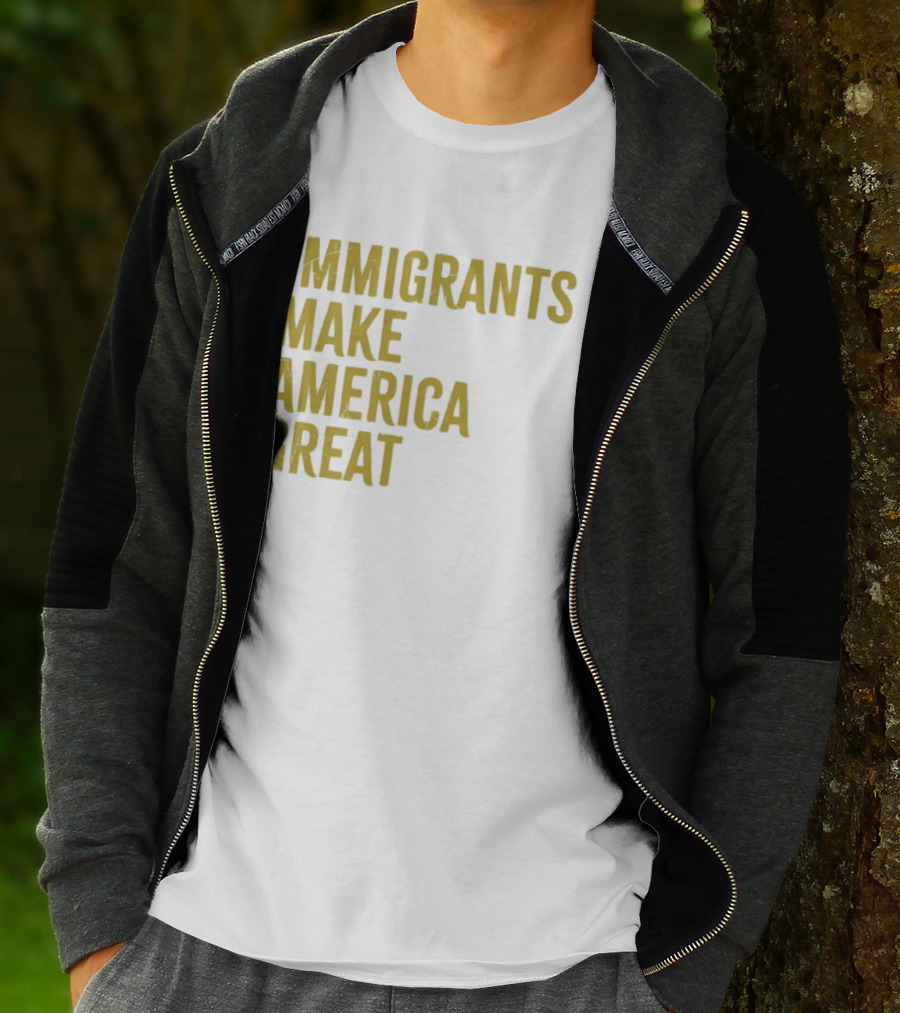 Immigrants Make America Great Yellow T-Shirt