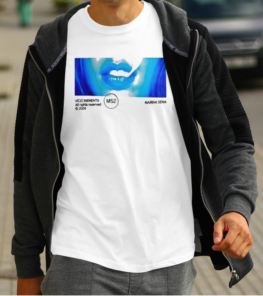 Marina Sena Vicio Inerente Ms2 Blue Lips T-Shirt