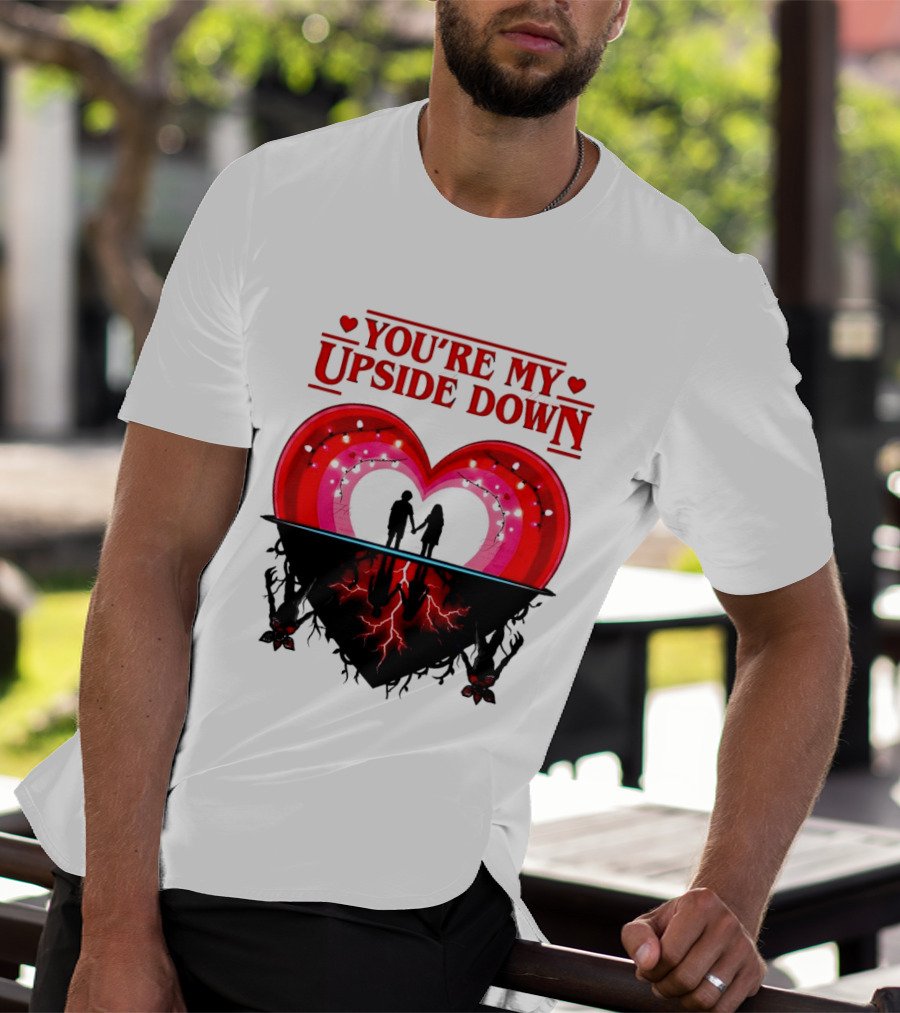 You're My Upside Down Heart Silhouette Couples Romance T-Shirt