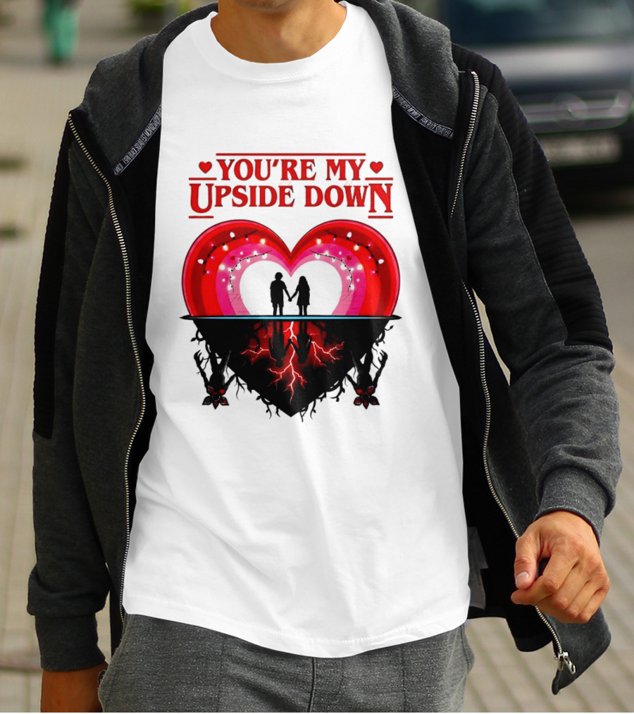 You're My Upside Down Heart Silhouette Couples Romance T-Shirt