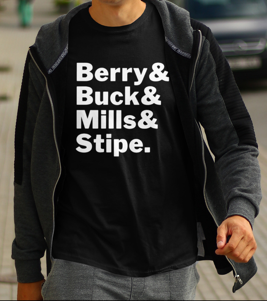 Berry Buck Mills Stipe Band Members Names T-Shirt