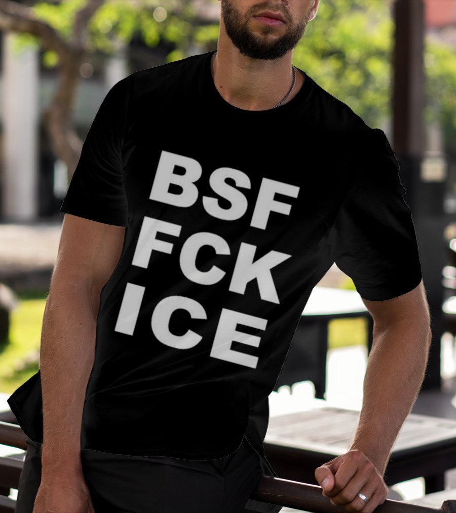 BSF FCK ICE Bold Text Message T-Shirt