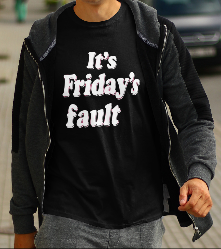 It's Friday's Fault Retro Fun Weekend Vibes T-Shirt