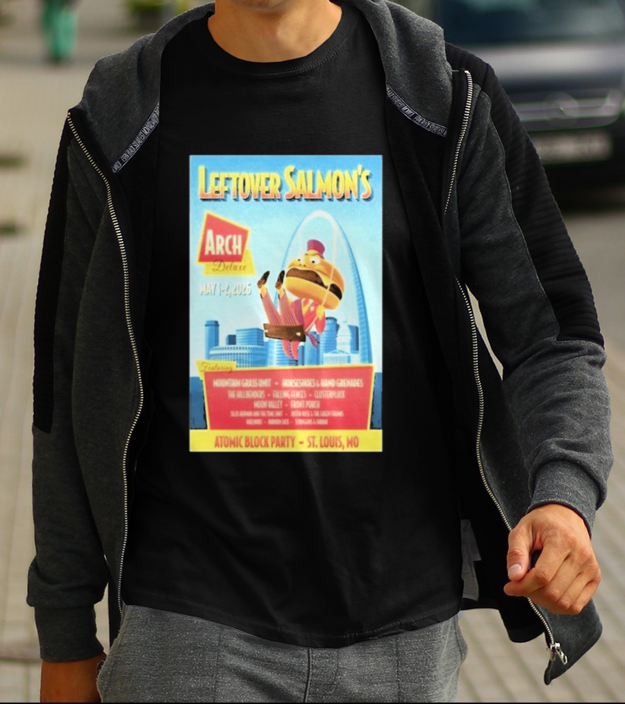 Leftover Salmon Arch Deluxe May 2026 Atomic Block Party St. Louis MO Featuring Mountain Grass Unit T-Shirt