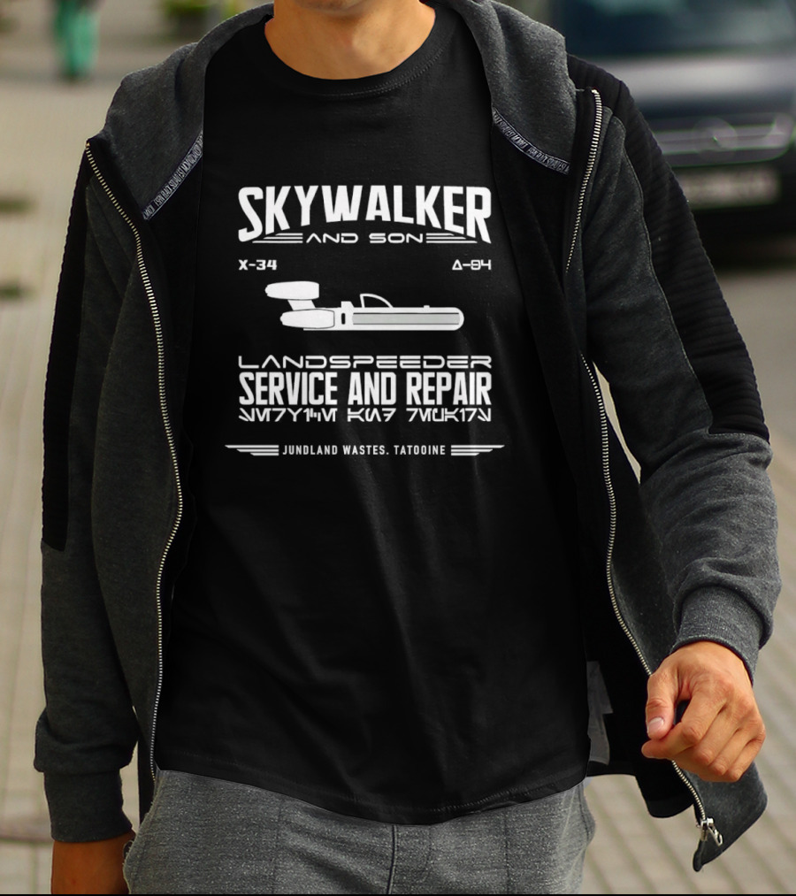 Skywalker And Son X 34 Tatooine Landspeeder Service And Repair T-Shirt