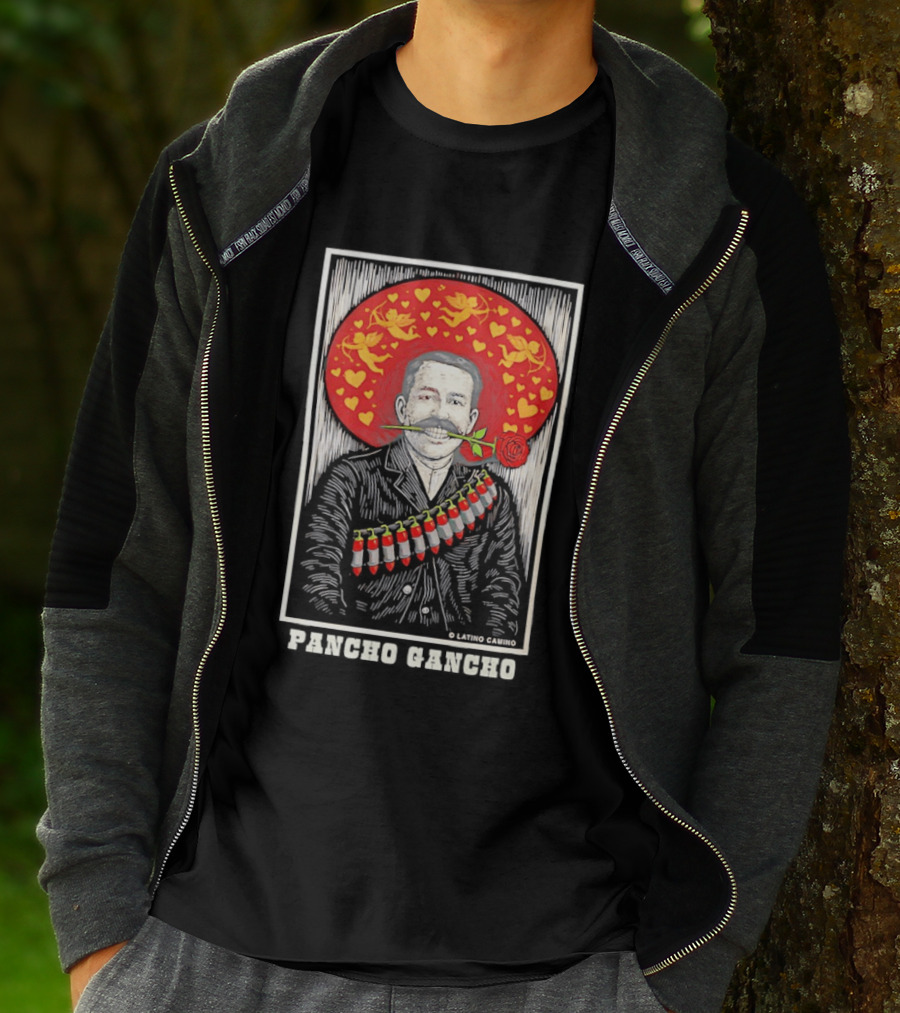 Emiliano Zapata Rose Image Latino Comics Pancho Gancho T-Shirt
