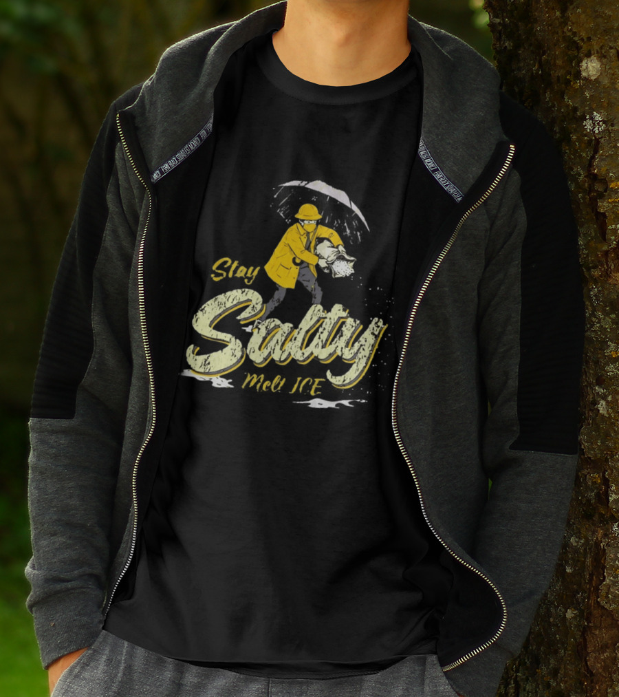 Stay Salty Firefighter Emphasis On Melting ICE T-Shirt