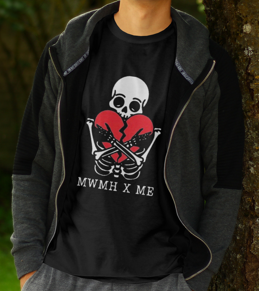Murder With My Husband X Me Skeleton Broken Heart T-Shirt