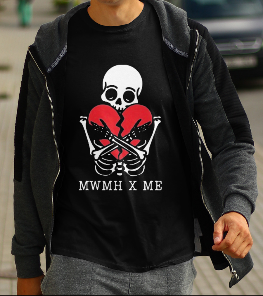 Murder With My Husband X Me Skeleton Broken Heart T-Shirt