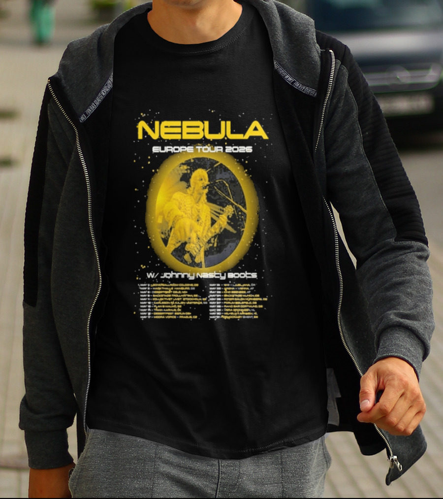 Nebula Europe Tour 2026 Concert Dates And Locations T-Shirt