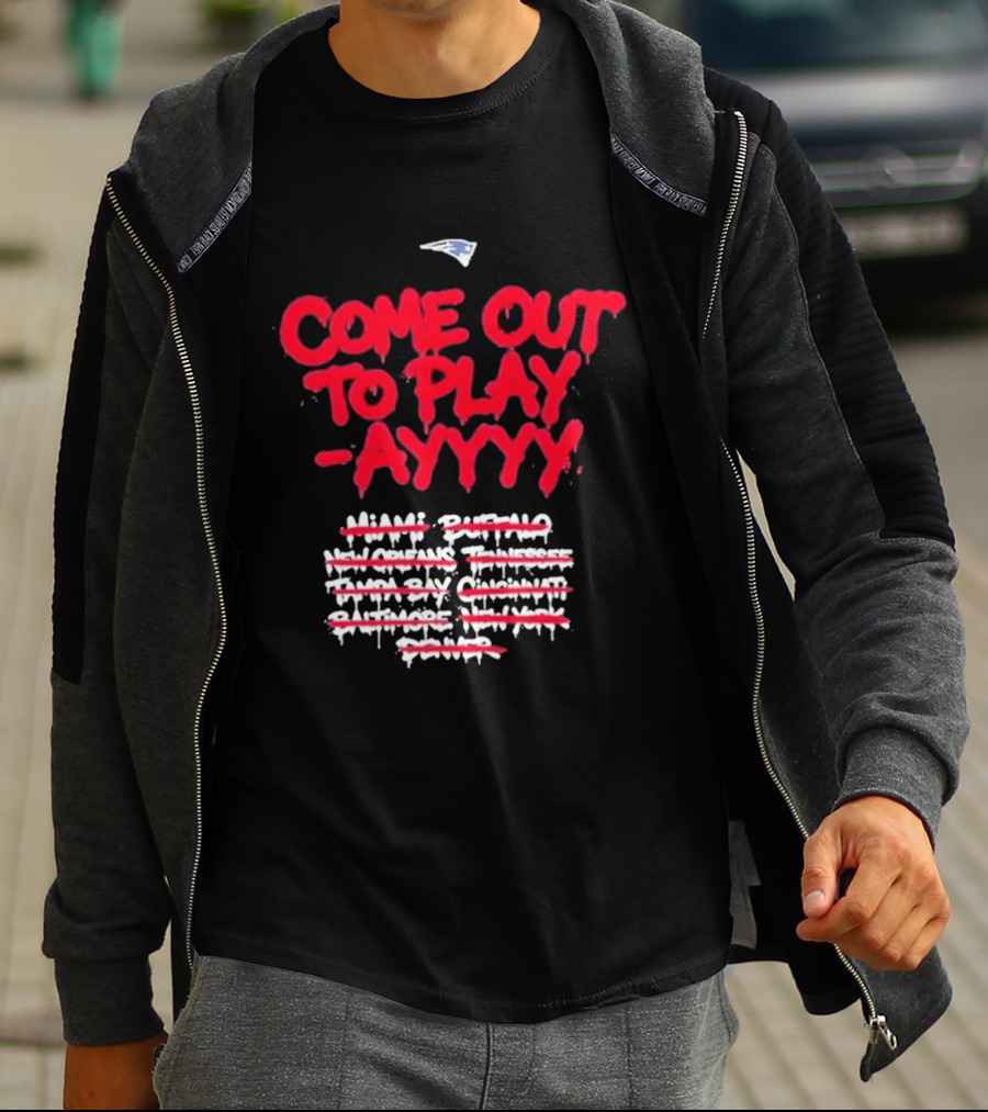 New England Patriots Come Out To Play Ayyy SB LX T-Shirt