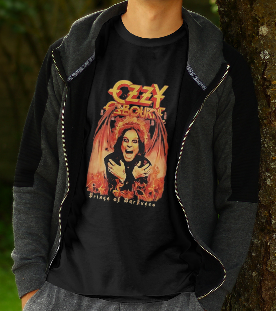 Ozzy Osbourne Flames Prince Of Darkness Fiery Wings T-Shirt