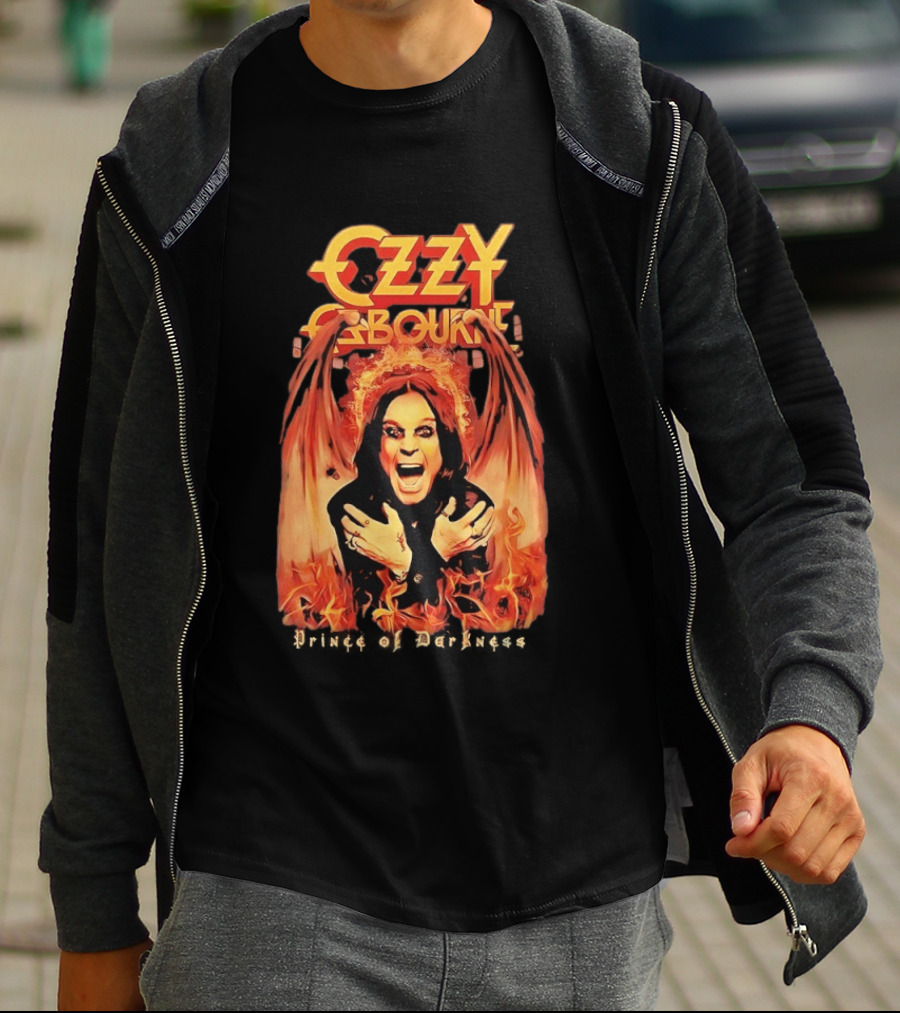 Ozzy Osbourne Flames Prince Of Darkness Fiery Wings T-Shirt