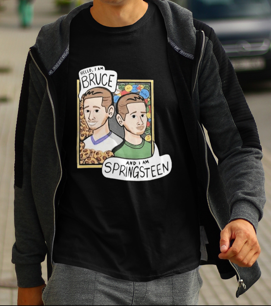 Bruce And Springsteen Hello I Am Tom Grossi T-Shirt