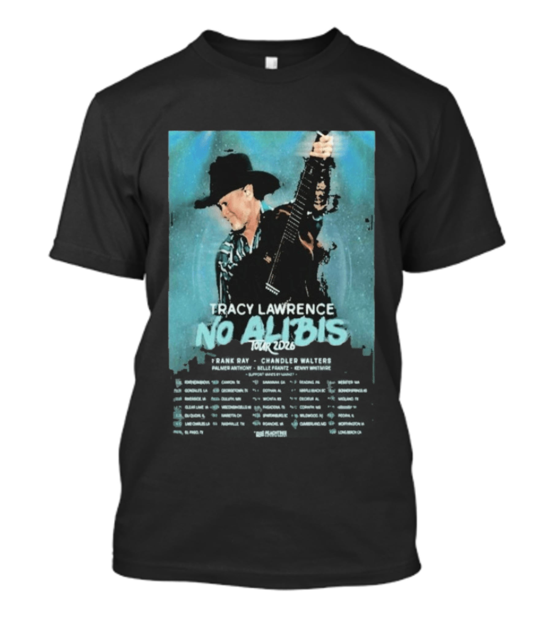 Tracy Lawrence No Alibis Tour 2026 Concert Dates Country Music Event T-Shirt