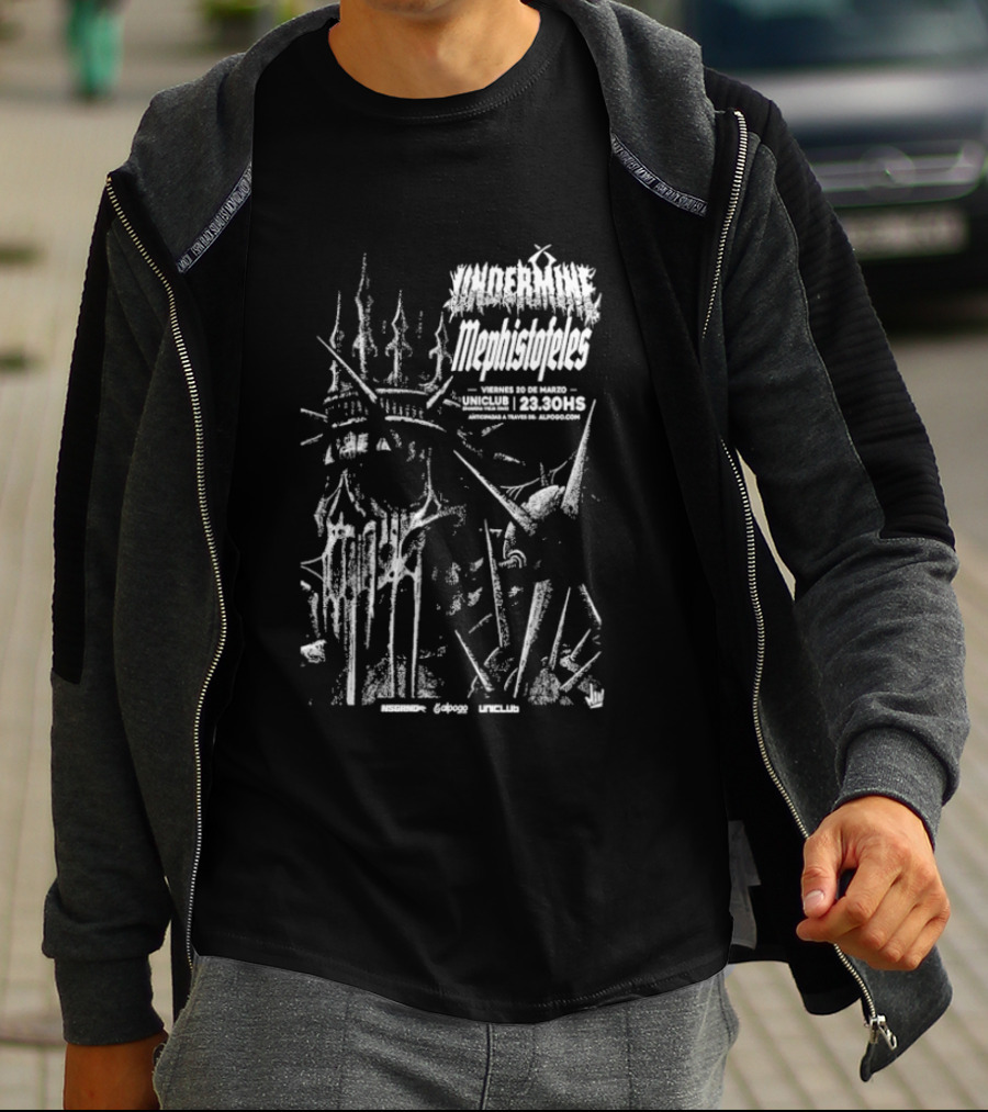 Undermine Mephistofeles Live March 20 2026 Uniclub Buenos Aires T-Shirt