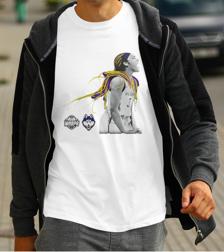 Aaliyah Edwards UConn Huskies WNBPA Athlete With Vibrant Hair T-Shirt