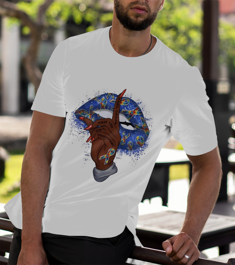 Love Support Acceptance Don't Judge What You Don't Understand Autism Awareness Ribbon T-Shirt