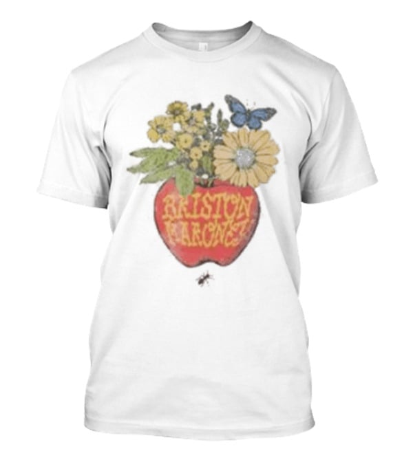 Briston Maroney Apple Flowers And Butterfly T-Shirt