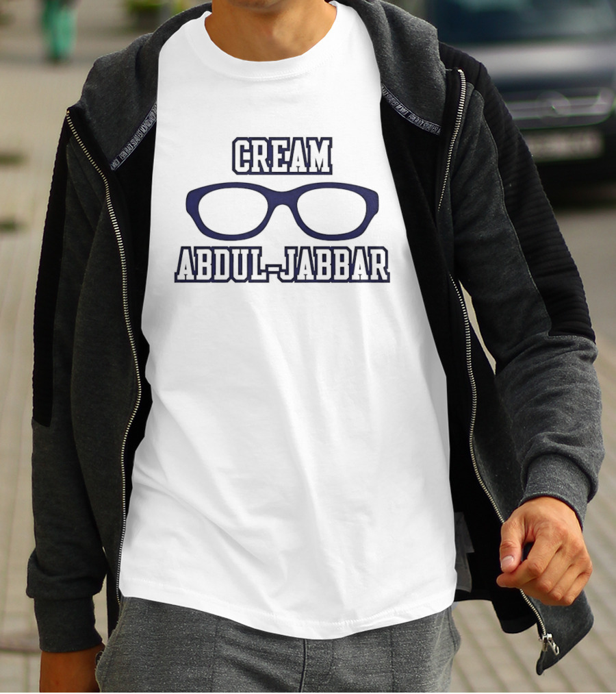 Cream Abdul Jabbar Glasses T-Shirt